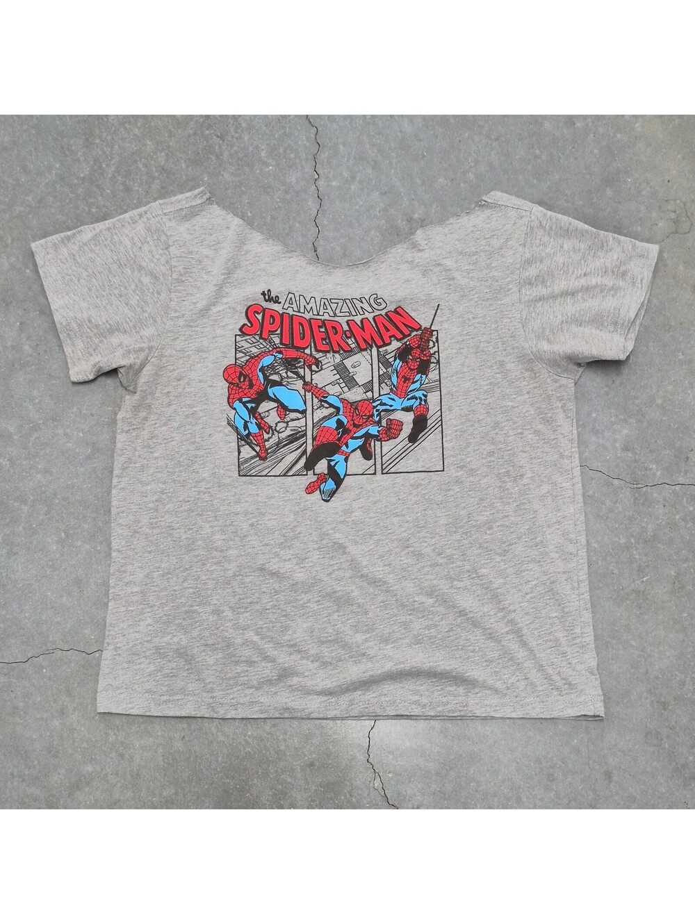 Marvel Spider Man Neck Cropped T Shirt